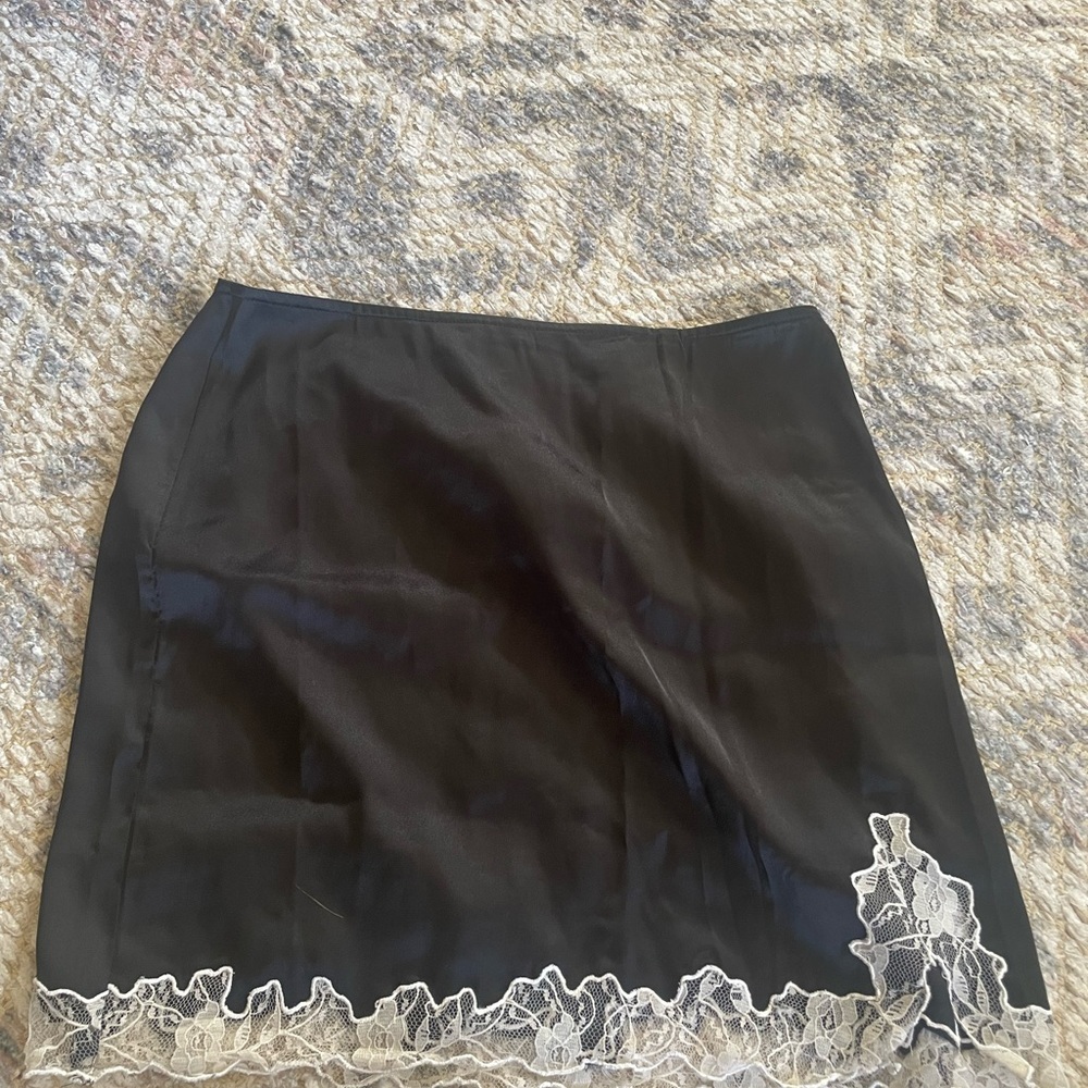 Urban outfitters satin and lace mini skirt